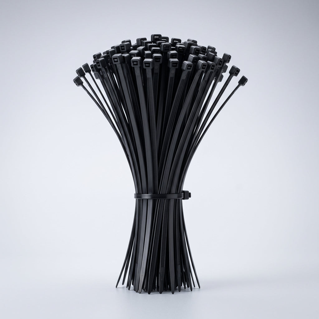 Lot de colliers de serrage en nylon noir pour bâche de piscine, têtes autobloquantes